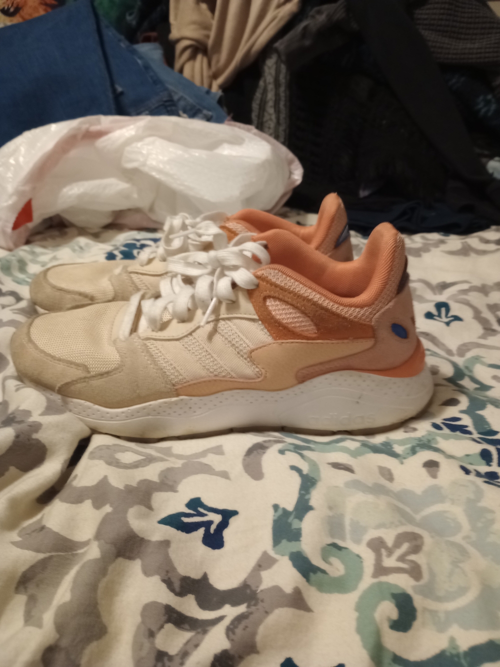 adidas Beige and Peach Women's Sneakers